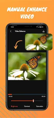 Video quality enhancer-editor android App screenshot 1